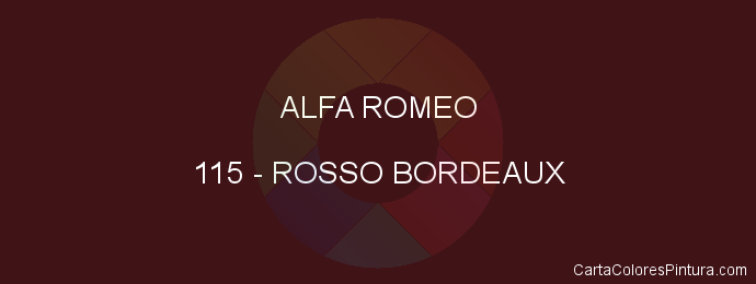 Pintura Alfa Romeo 115 Rosso Bordeaux
