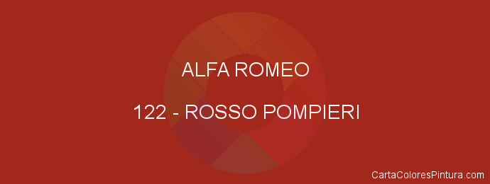 Pintura Alfa Romeo 122 Rosso Pompieri