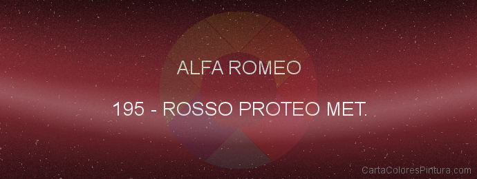 Pintura Alfa Romeo 195 Rosso Proteo Met.