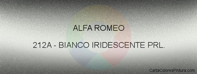 Pintura Alfa Romeo 212A Bianco Iridescente Prl.