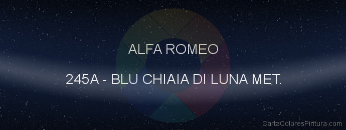 Pintura Alfa Romeo 245A Blu Chiaia Di Luna Met.