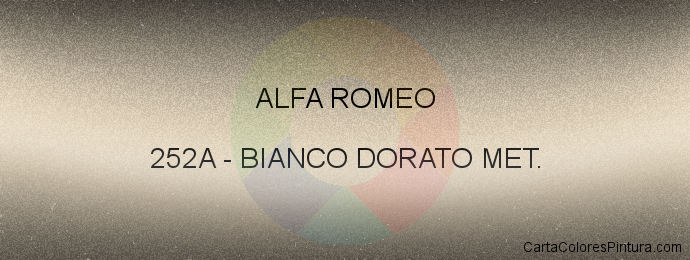 Pintura Alfa Romeo 252A Bianco Dorato Met.