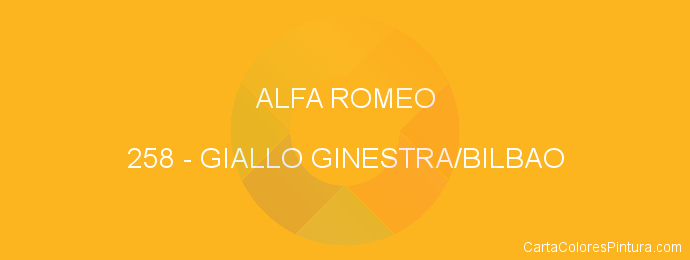 Pintura Alfa Romeo 258 Giallo Ginestra/bilbao