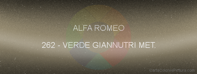 Pintura Alfa Romeo 262 Verde Giannutri Met.