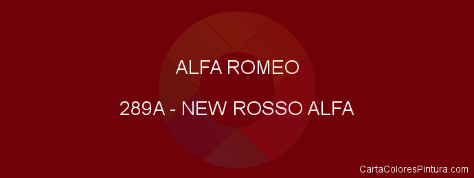 Pintura Alfa Romeo 289A New Rosso Alfa