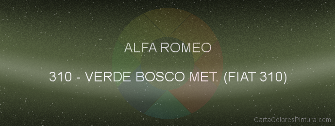 Pintura Alfa Romeo 310 Verde Bosco Met. (fiat 310)