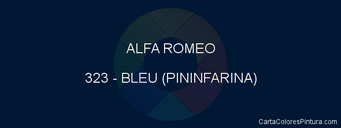 Pintura Alfa Romeo 323 Bleu (pininfarina)