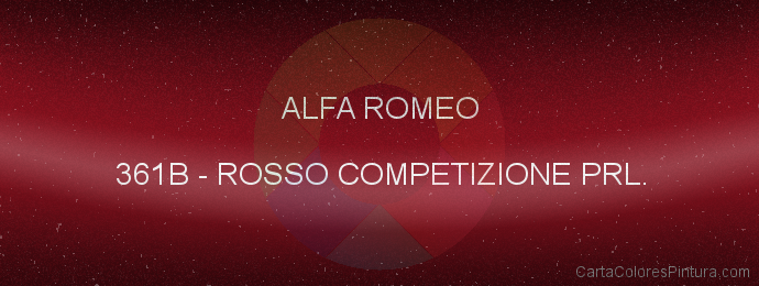 Pintura Alfa Romeo 361B Rosso Competizione Prl.