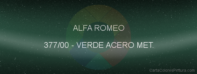 Pintura Alfa Romeo 377/00 Verde Acero Met.