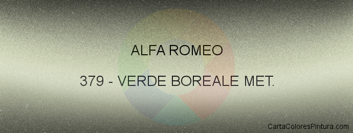 Pintura Alfa Romeo 379 Verde Boreale Met.