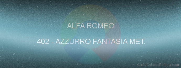Pintura Alfa Romeo 402 Azzurro Fantasia Met.