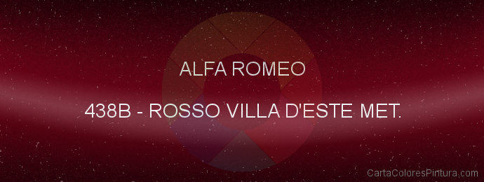 Pintura Alfa Romeo 438B Rosso Villa D'este Met.