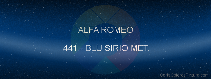 Pintura Alfa Romeo 441 Blu Sirio Met.