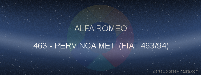 Pintura Alfa Romeo 463 Pervinca Met. (fiat 463/94)
