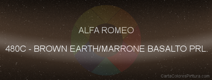 Pintura Alfa Romeo 480C Brown Earth/marrone Basalto Prl.