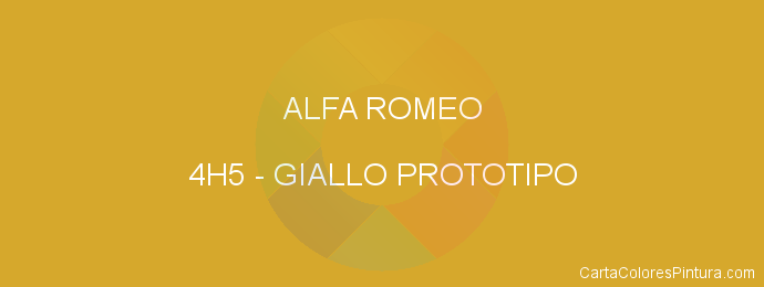 Pintura Alfa Romeo 4H5 Giallo Prototipo