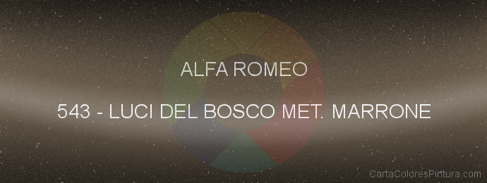 Pintura Alfa Romeo 543 Luci Del Bosco Met. Marrone
