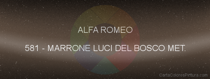 Pintura Alfa Romeo 581 Marrone Luci Del Bosco Met.