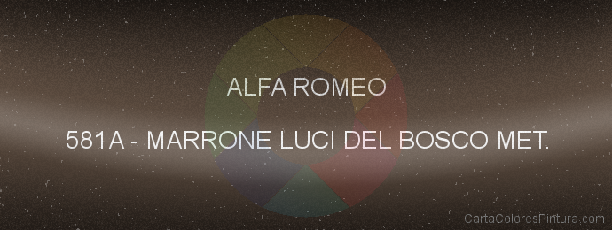 Pintura Alfa Romeo 581A Marrone Luci Del Bosco Met.
