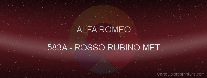 Pintura Alfa Romeo 583A Rosso Rubino Met.