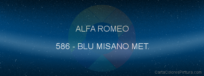 Pintura Alfa Romeo 586 Blu Misano Met.
