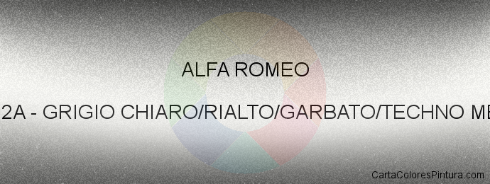 Pintura Alfa Romeo 612A Grigio Chiaro/rialto/garbato/techno Met.