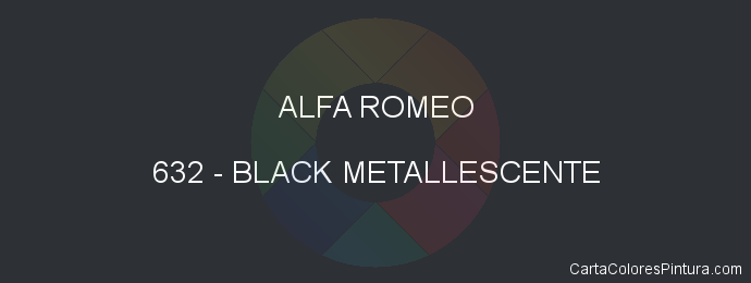 Pintura Alfa Romeo 632 Black Metallescente