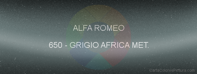 Pintura Alfa Romeo 650 Grigio Africa Met.