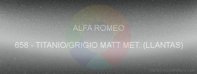 Pintura Alfa Romeo 658 Titanio/grigio Matt Met. (llantas)