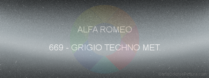 Pintura Alfa Romeo 669 Grigio Techno Met.