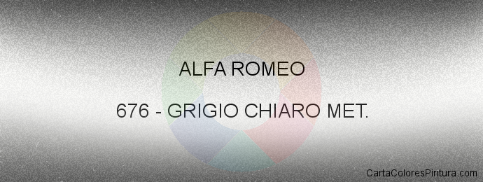 Pintura Alfa Romeo 676 Grigio Chiaro Met.