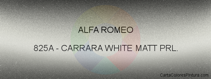Pintura Alfa Romeo 825A Carrara White Matt Prl.