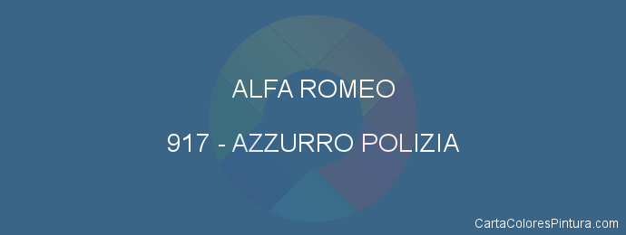 Pintura Alfa Romeo 917 Azzurro Polizia