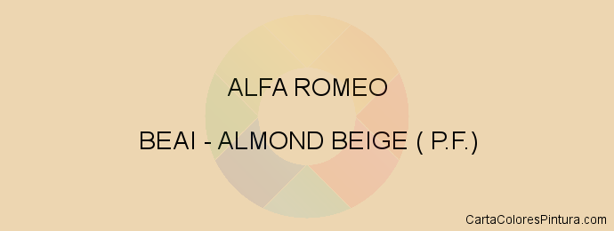 Pintura Alfa Romeo BEAI Almond Beige ( P.f.)
