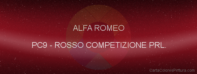 Pintura Alfa Romeo PC9 Rosso Competizione Prl.
