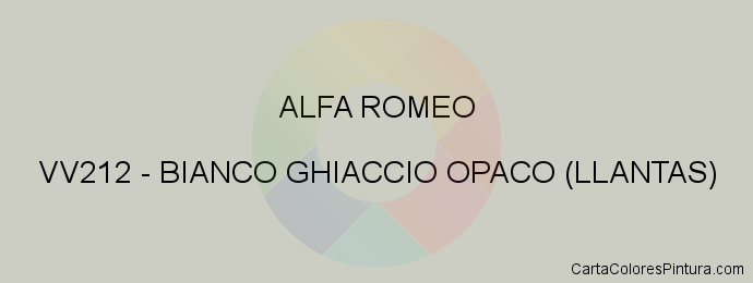 Pintura Alfa Romeo VV212 Bianco Ghiaccio Opaco (llantas)