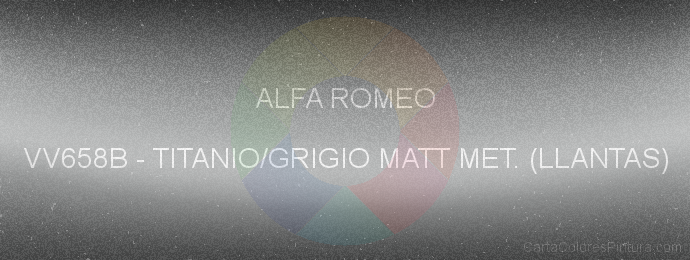 Pintura Alfa Romeo VV658B Titanio/grigio Matt Met. (llantas)
