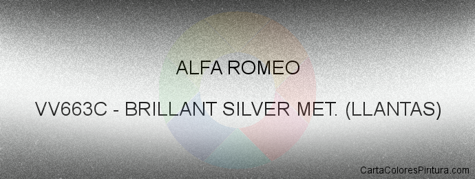 Pintura Alfa Romeo VV663C Brillant Silver Met. (llantas)