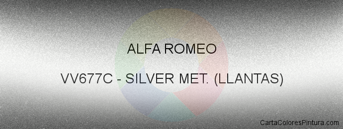 Pintura Alfa Romeo VV677C Silver Met. (llantas)