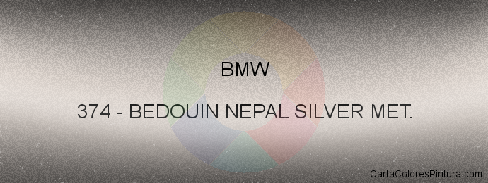 Pintura Bmw 374 Bedouin Nepal Silver Met.