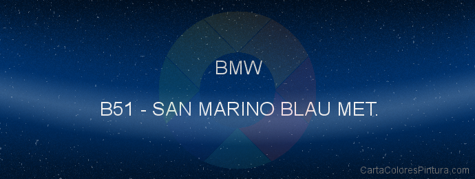 Pintura Bmw B51 San Marino Blau Met.