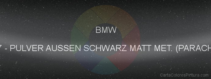 Pintura Bmw BU0847 Pulver Aussen Schwarz Matt Met. (parachoque)