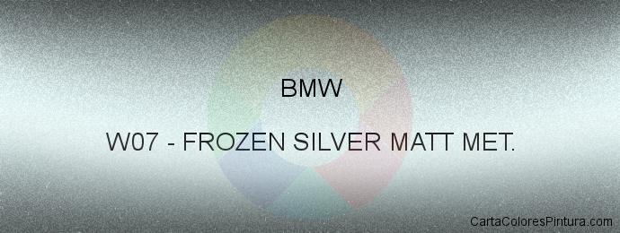 Pintura Bmw W07 Frozen Silver Matt Met.