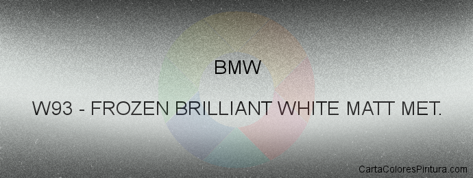 Pintura Bmw W93 Frozen Brilliant White Matt Met.