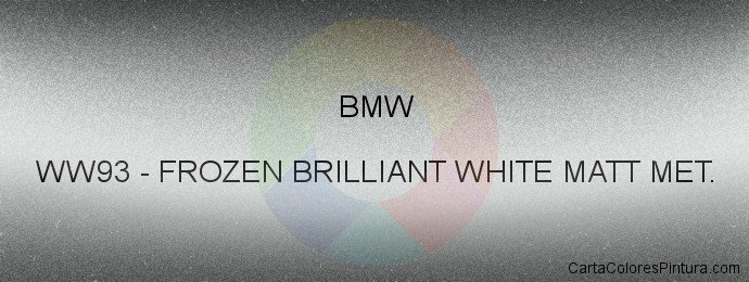 Pintura Bmw WW93 Frozen Brilliant White Matt Met.