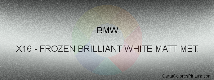 Pintura Bmw X16 Frozen Brilliant White Matt Met.