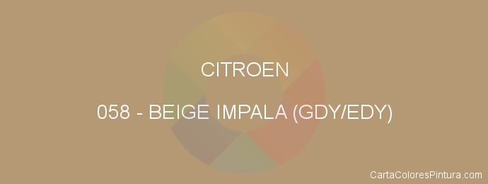 Pintura Citroen 058 Beige Impala (gdy/edy)