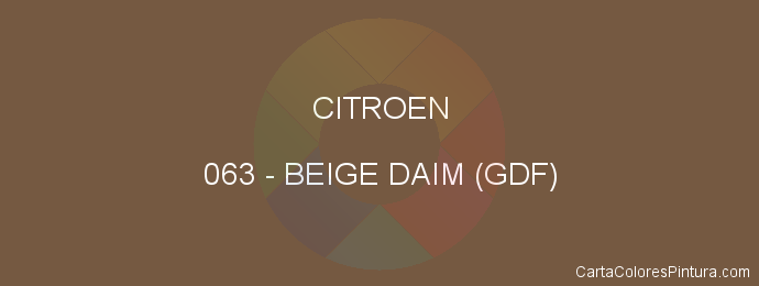 Pintura Citroen 063 Beige Daim (gdf)