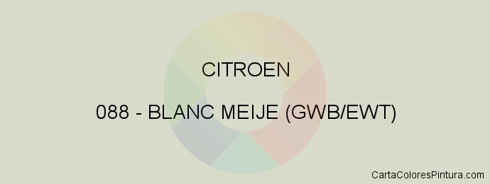 Pintura Citroen 088 Blanc Meije (gwb/ewt)