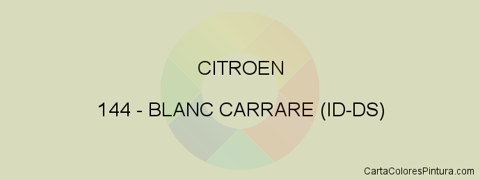 Pintura Citroen 144 Blanc Carrare (id-ds)